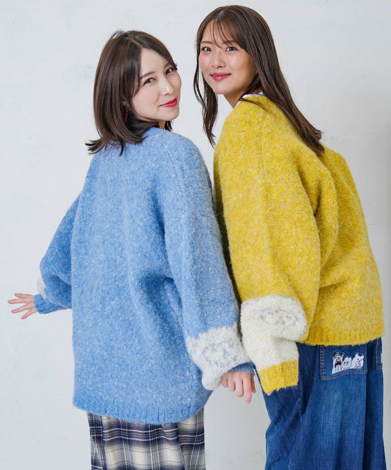 ひつじネコのシャギーニットカーディガン-2