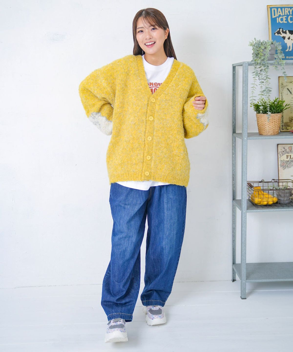 ひつじネコのシャギーニットカーディガン-4
