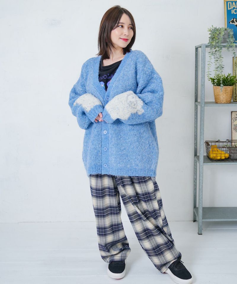 ひつじネコのシャギーニットカーディガン-10