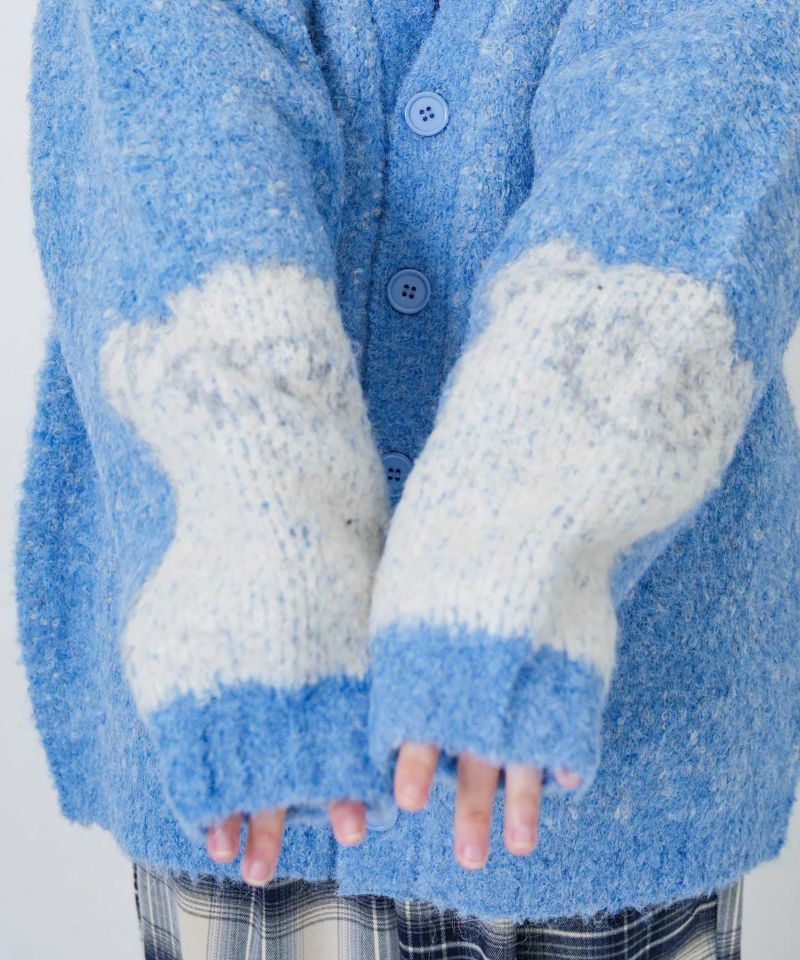 ひつじネコのシャギーニットカーディガン-13