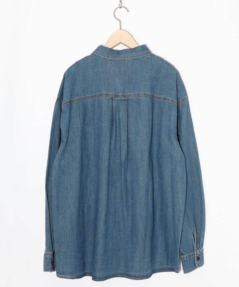 ラビルとネコのスノーメモリー刺繍デニムシャツ-22