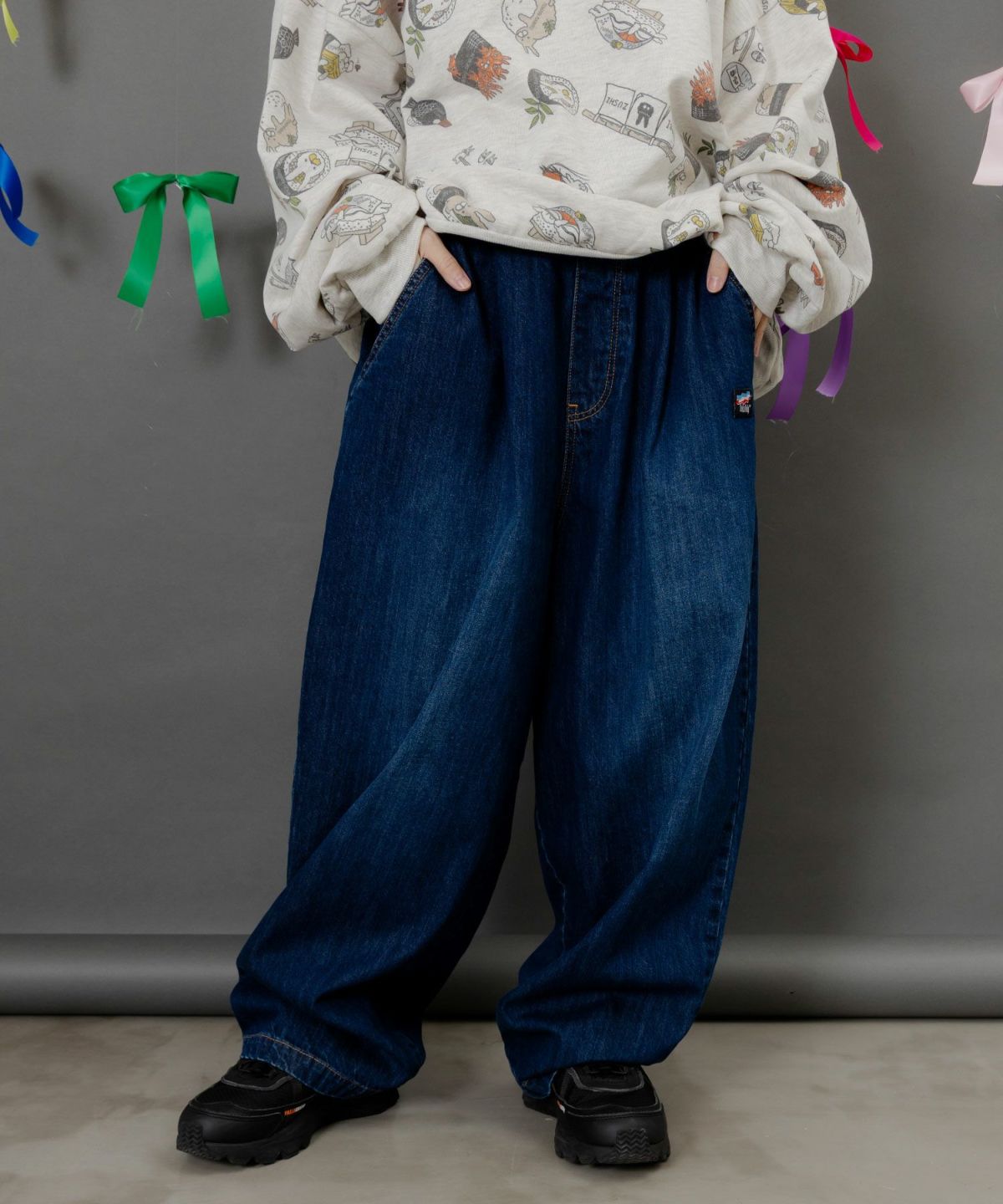 ポッケにパリティキャラクターズ 3素材パンツ-10