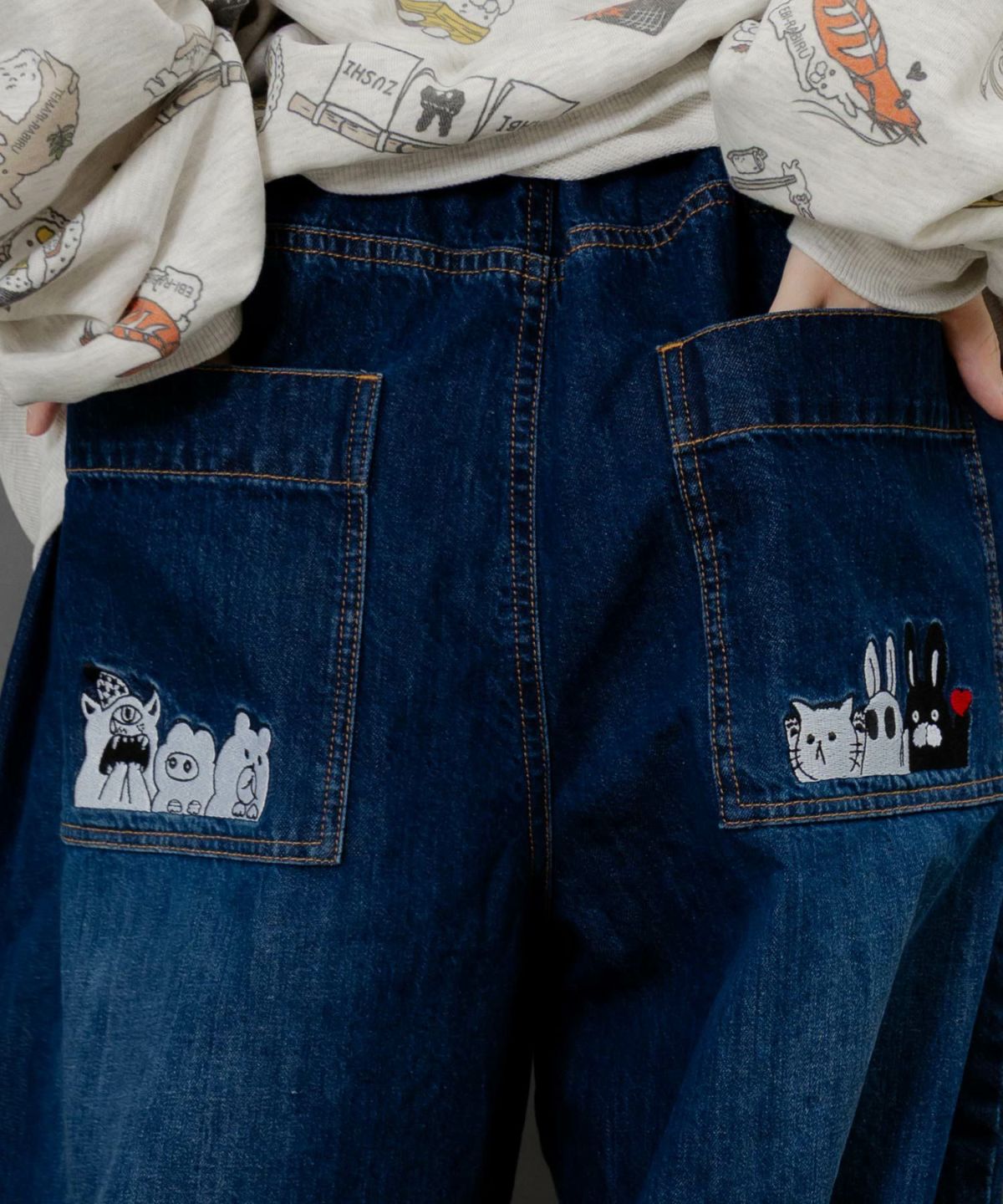 ポッケにパリティキャラクターズ 3素材パンツ-16