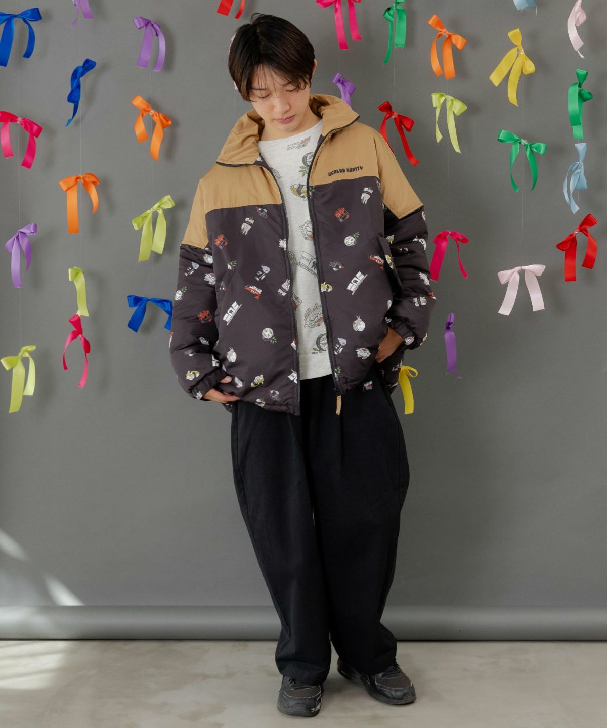 ラビルの寿司づくし 中綿入りブルゾン-2