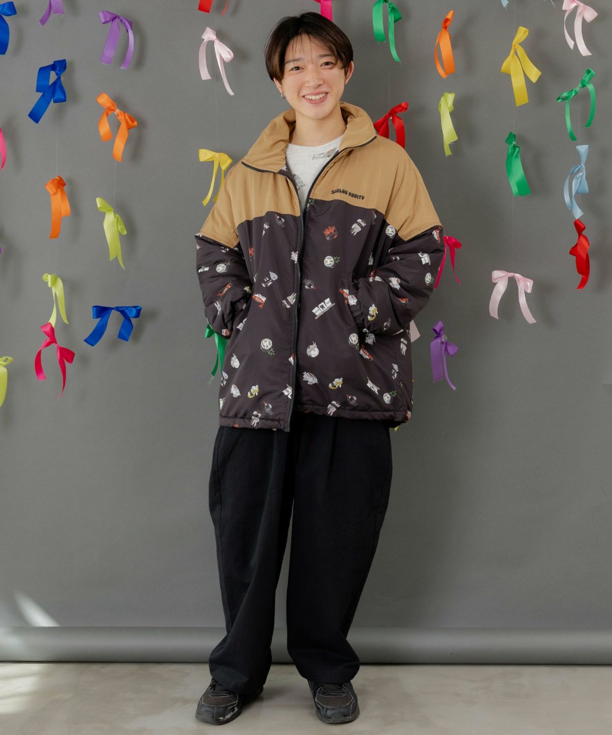 ラビルの寿司づくし 中綿入りブルゾン-3