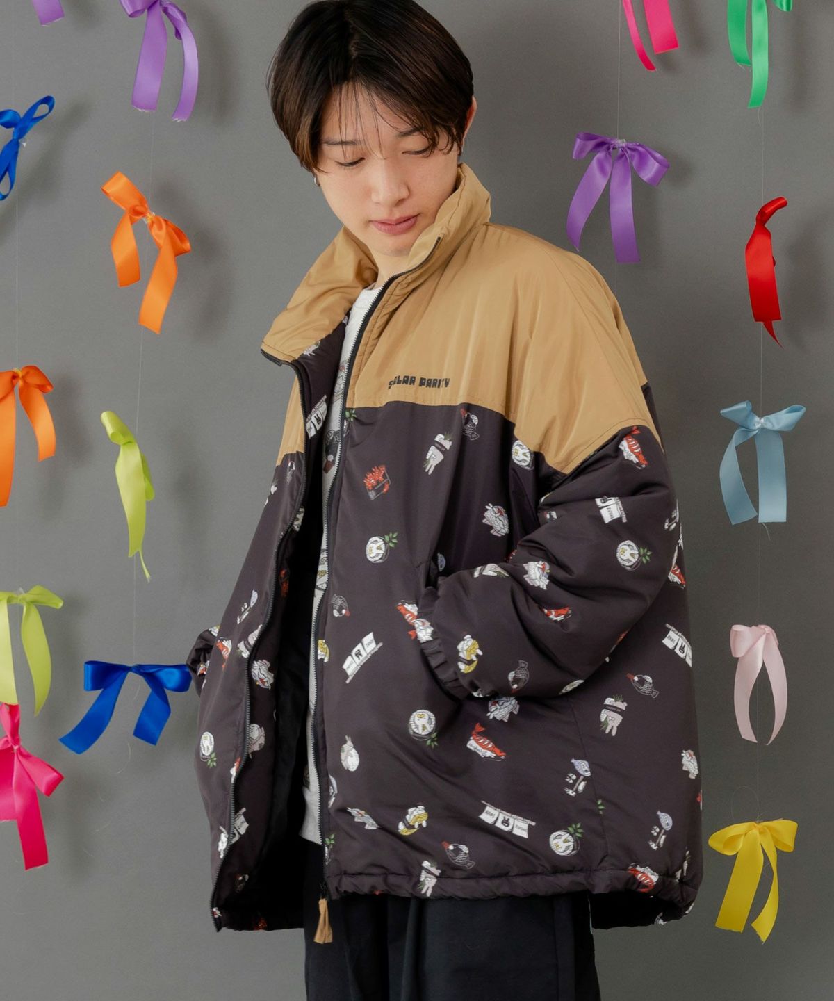 ラビルの寿司づくし 中綿入りブルゾン-4