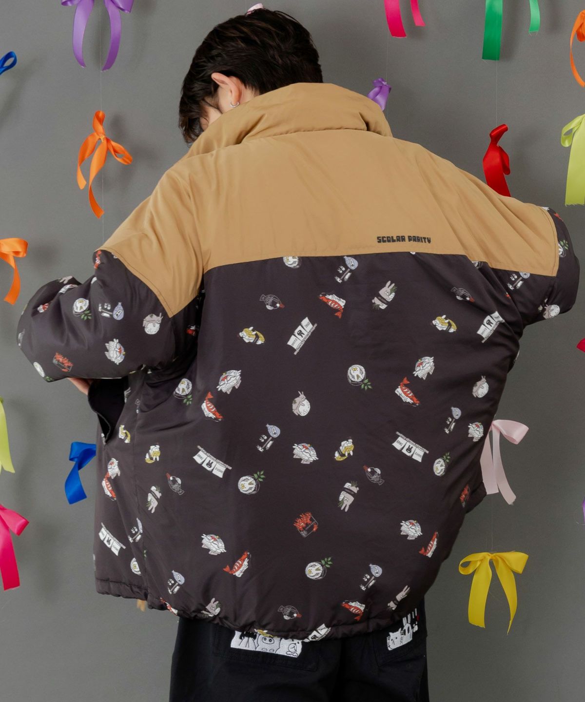 ラビルの寿司づくし 中綿入りブルゾン-7