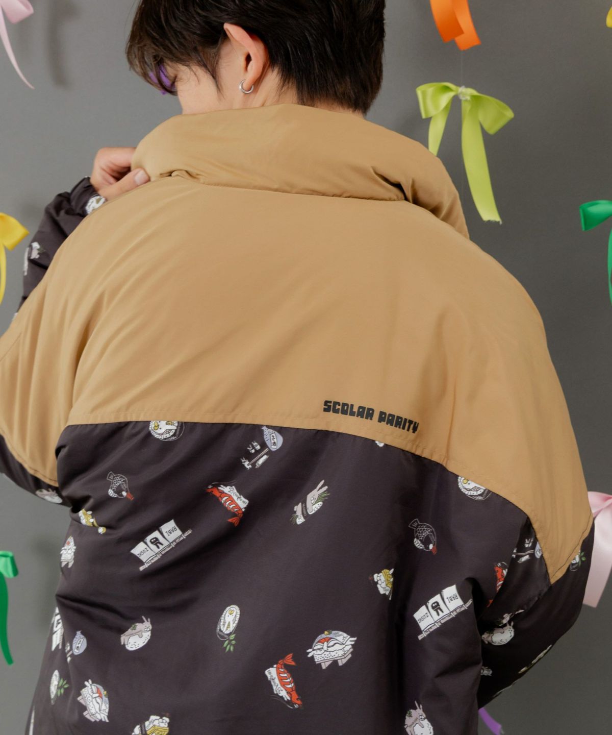 ラビルの寿司づくし 中綿入りブルゾン-8