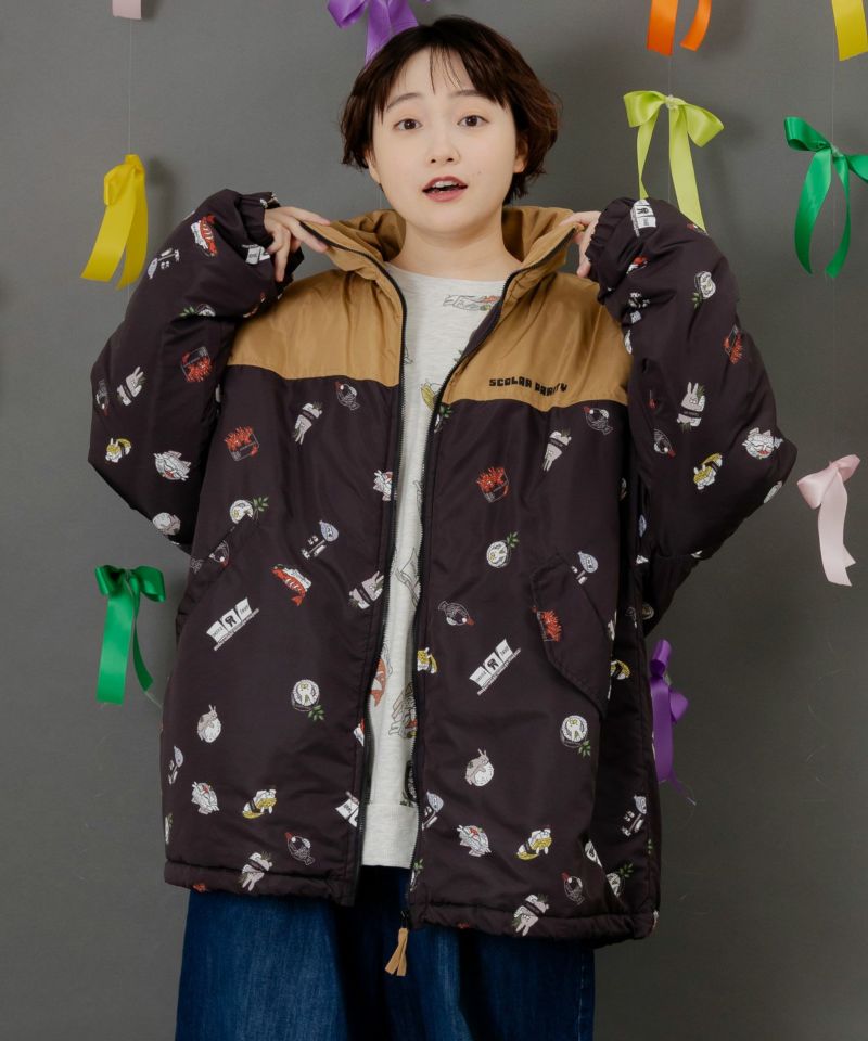 ラビルの寿司づくし 中綿入りブルゾン-12