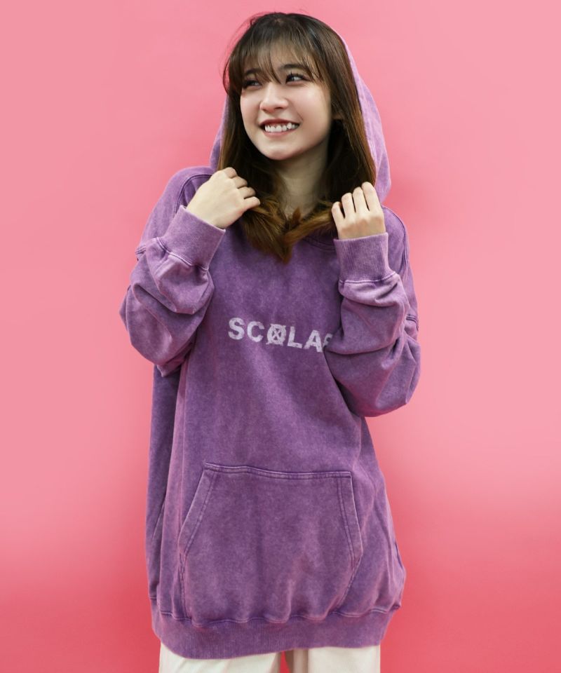 153774：超常現象プリント ケミカル加工裏毛パーカーの通販-ScoLar