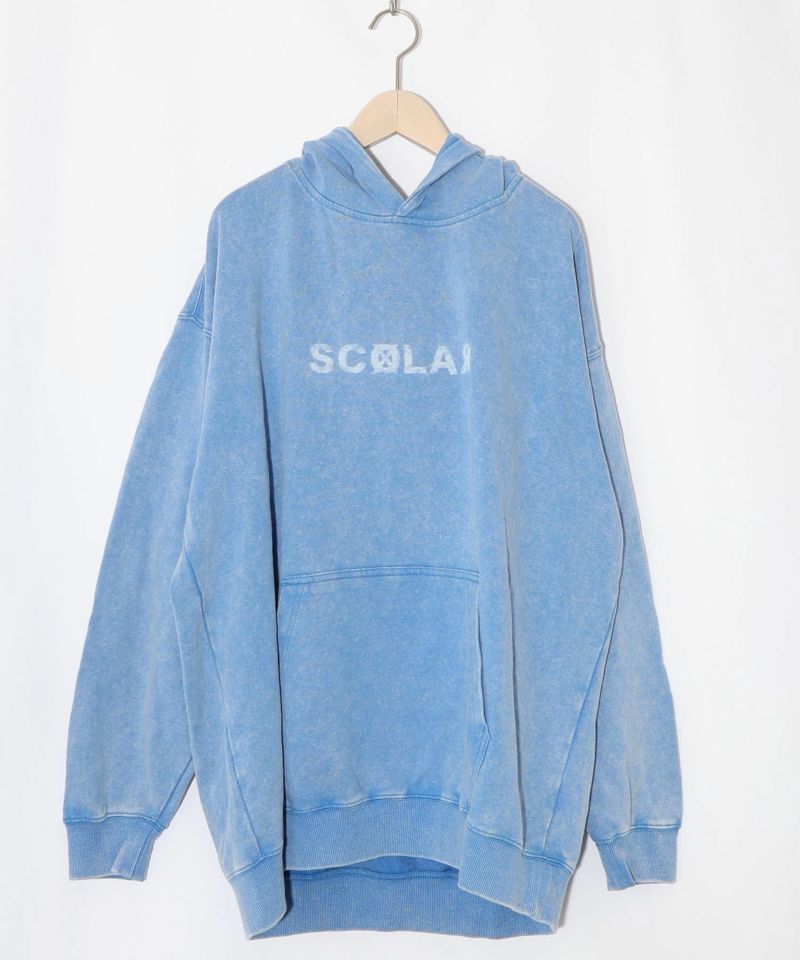 超常現象プリント ケミカル加工裏毛パーカー-4