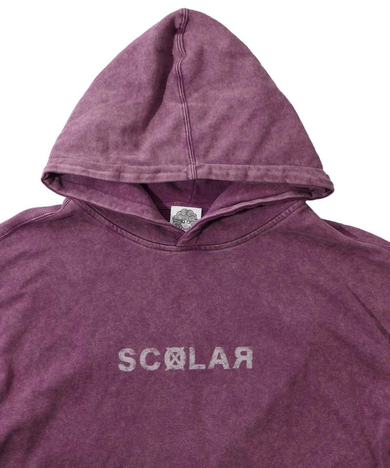 超常現象プリント ケミカル加工裏毛パーカー-10