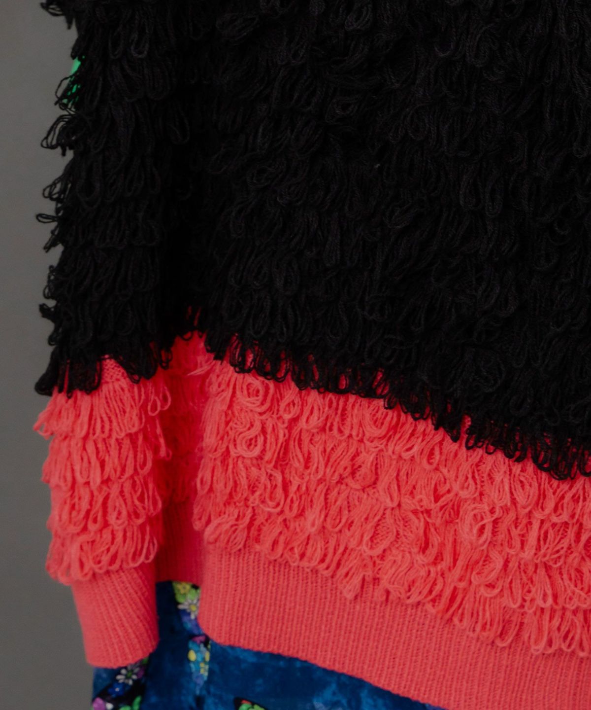 バイカラーフリンジニットカーディガン-8