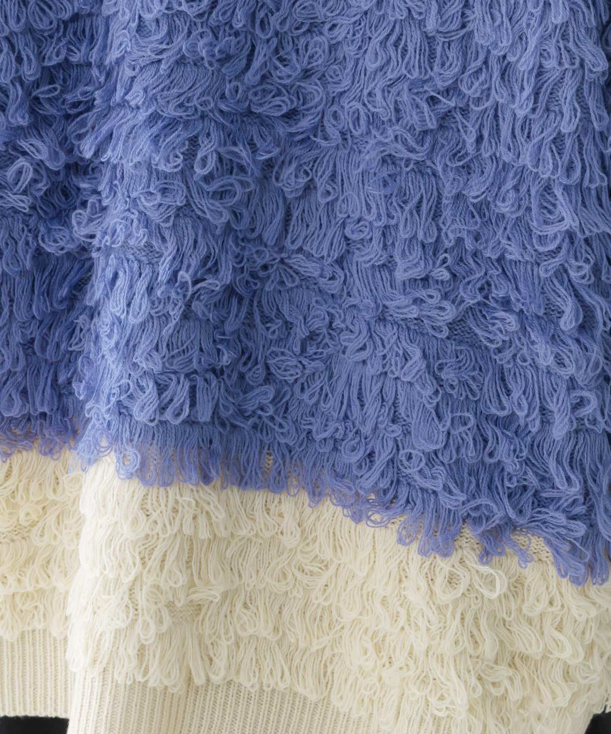 バイカラーフリンジニットカーディガン-14