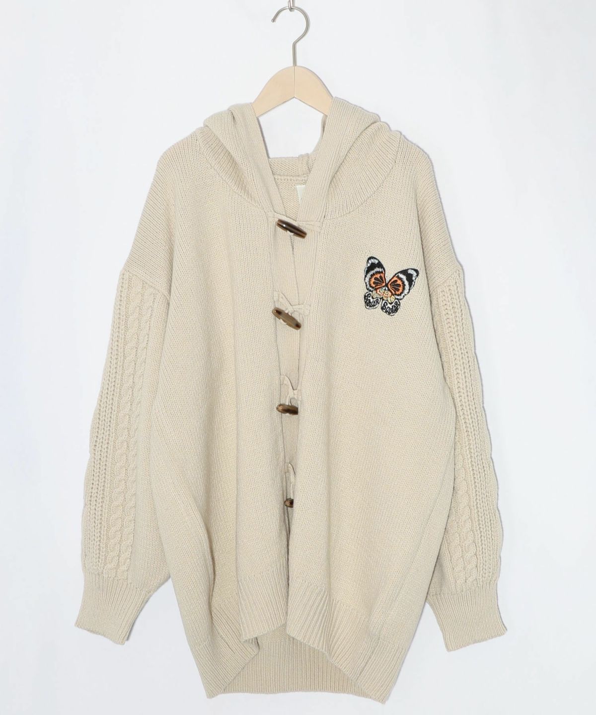 蝶刺繍ニットカーディガン-11