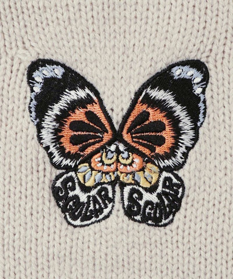 蝶刺繍ニットカーディガン-12
