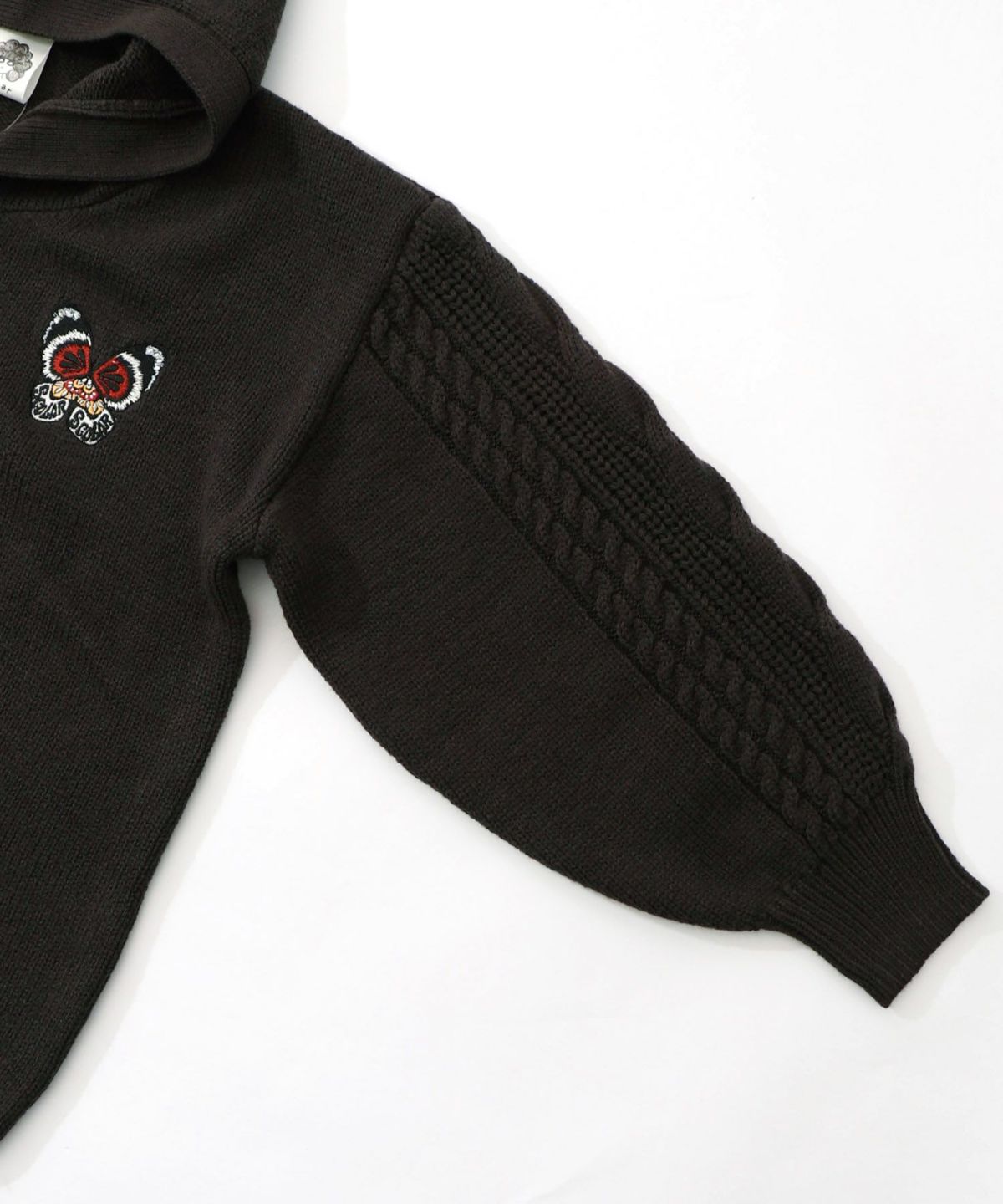 蝶刺繍ニットカーディガン-15