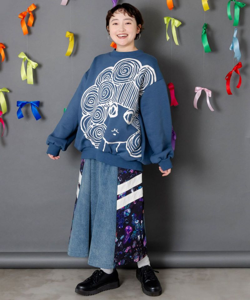 スカラーちゃん裏起毛 BIGプリントプルオーバー-2