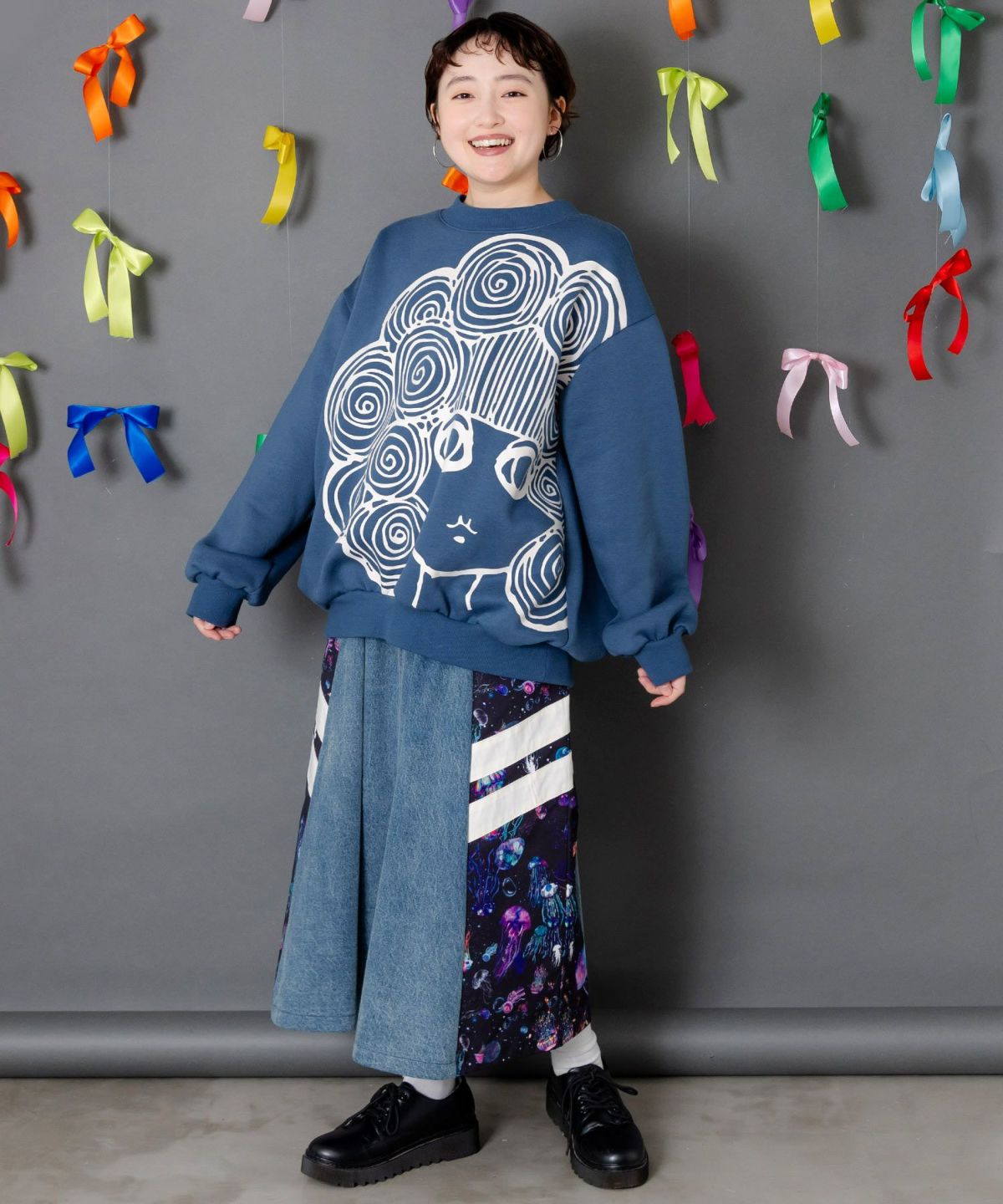 スカラーちゃん裏起毛 BIGプリントプルオーバー-2