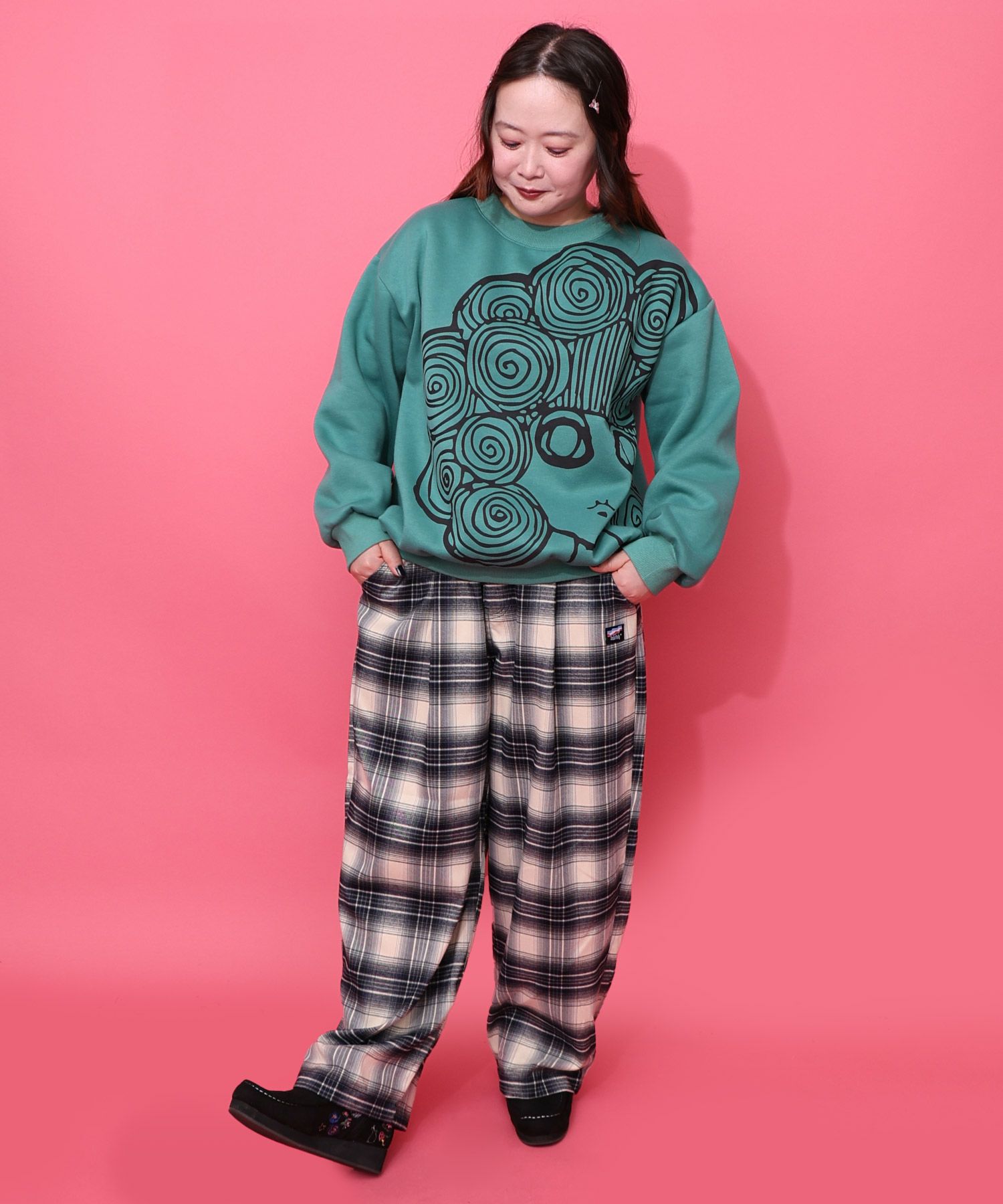 153767：スカラーちゃん裏起毛 BIGプリントプルオーバーの通販-ScoLar