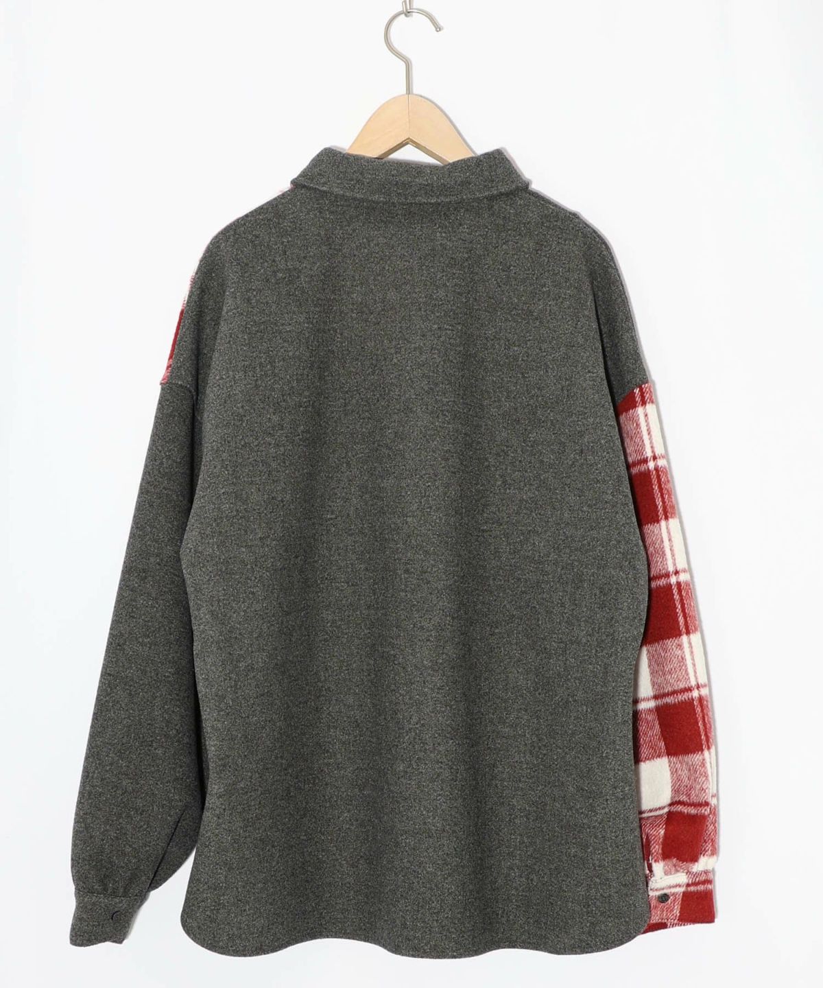 POP刺繍×チェック柄シャツ-11