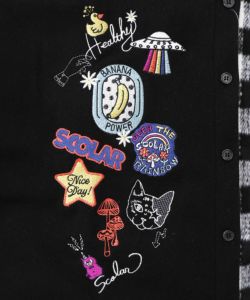 POP刺繍×チェック柄シャツ-18