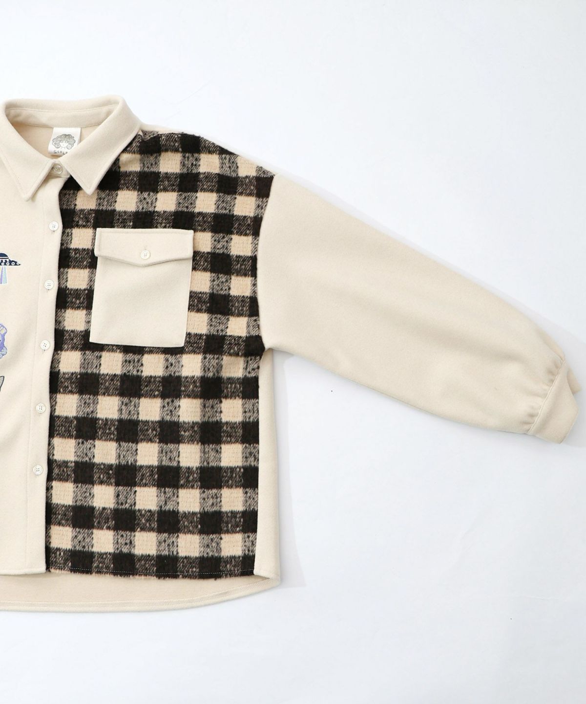 POP刺繍×チェック柄シャツ-20