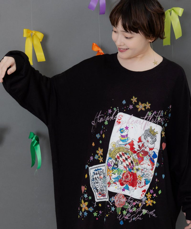 スカラートランプ アップリケ刺繍ワンピース-5