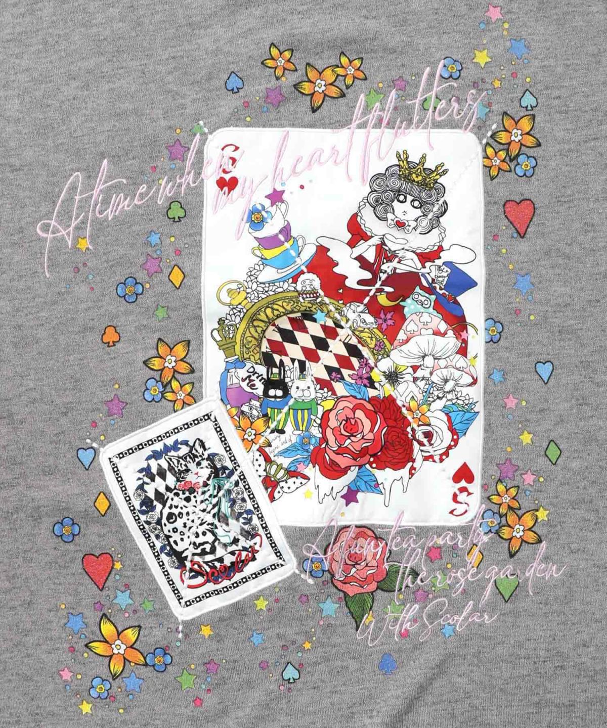 スカラートランプ アップリケ刺繍ワンピース-10