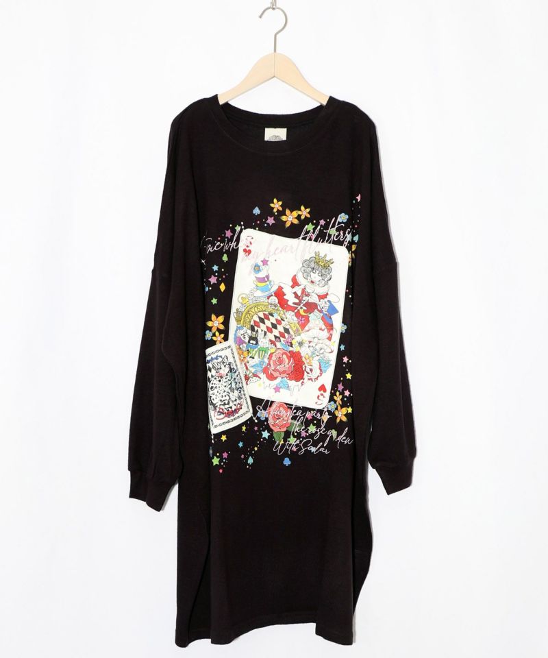 スカラートランプ アップリケ刺繍ワンピース-11