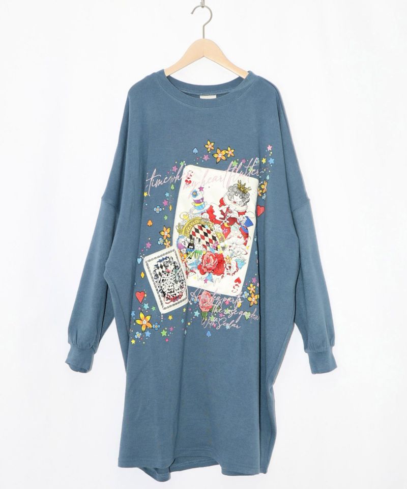 スカラートランプ アップリケ刺繍ワンピース-13