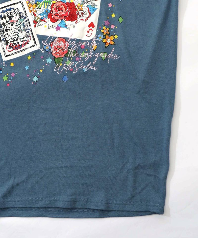 スカラートランプ アップリケ刺繍ワンピース-17