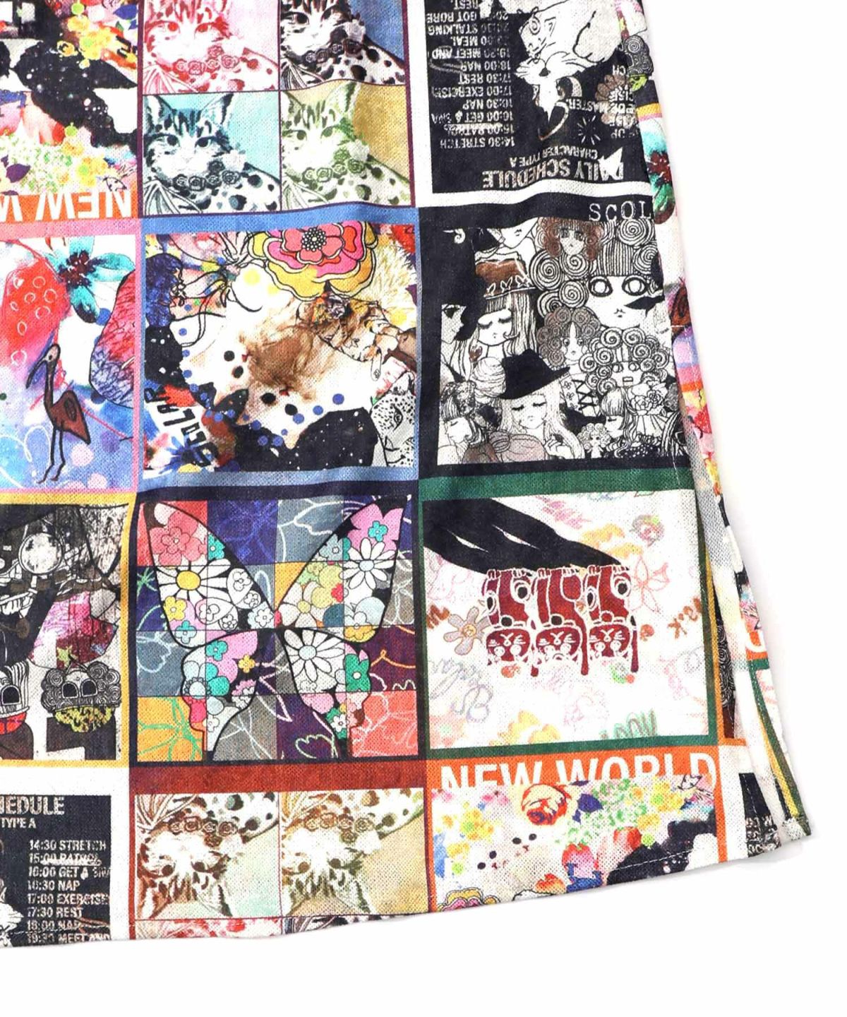 アニマル×蝶柄 前開きクラッシュベロアワンピース-20