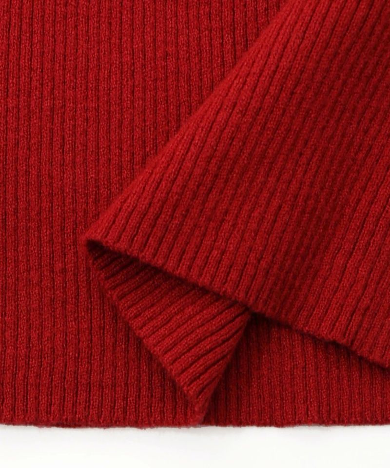 シアー×ニット 切替トップス-18