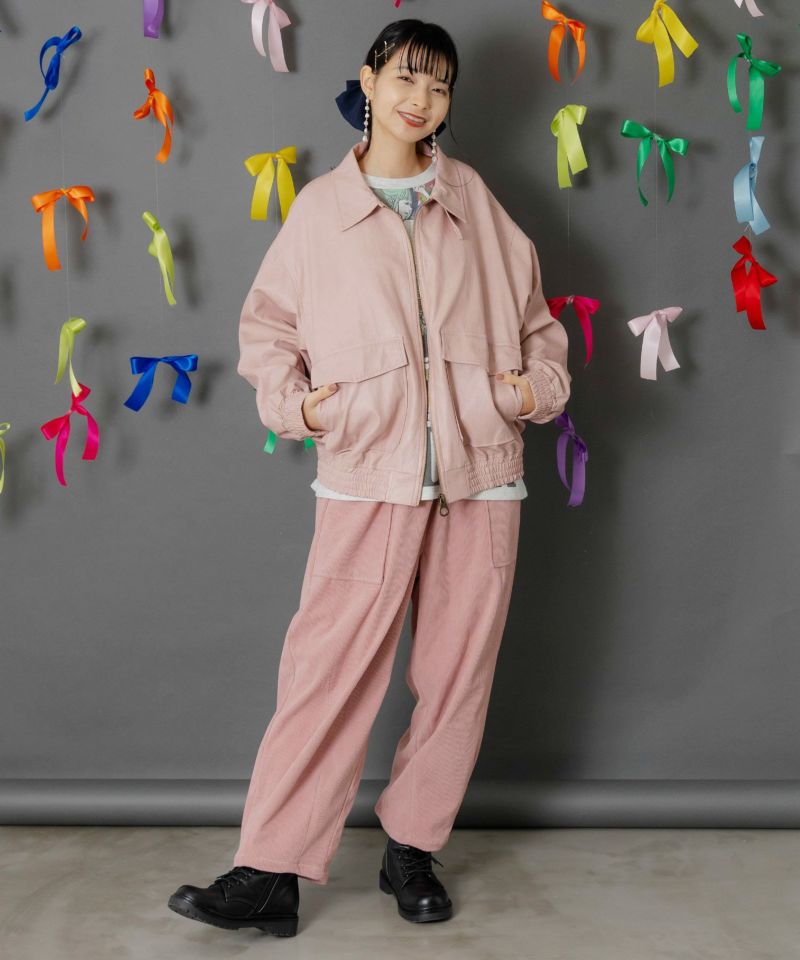 スカラーちゃん刺繍コーデュロイパンツ-3