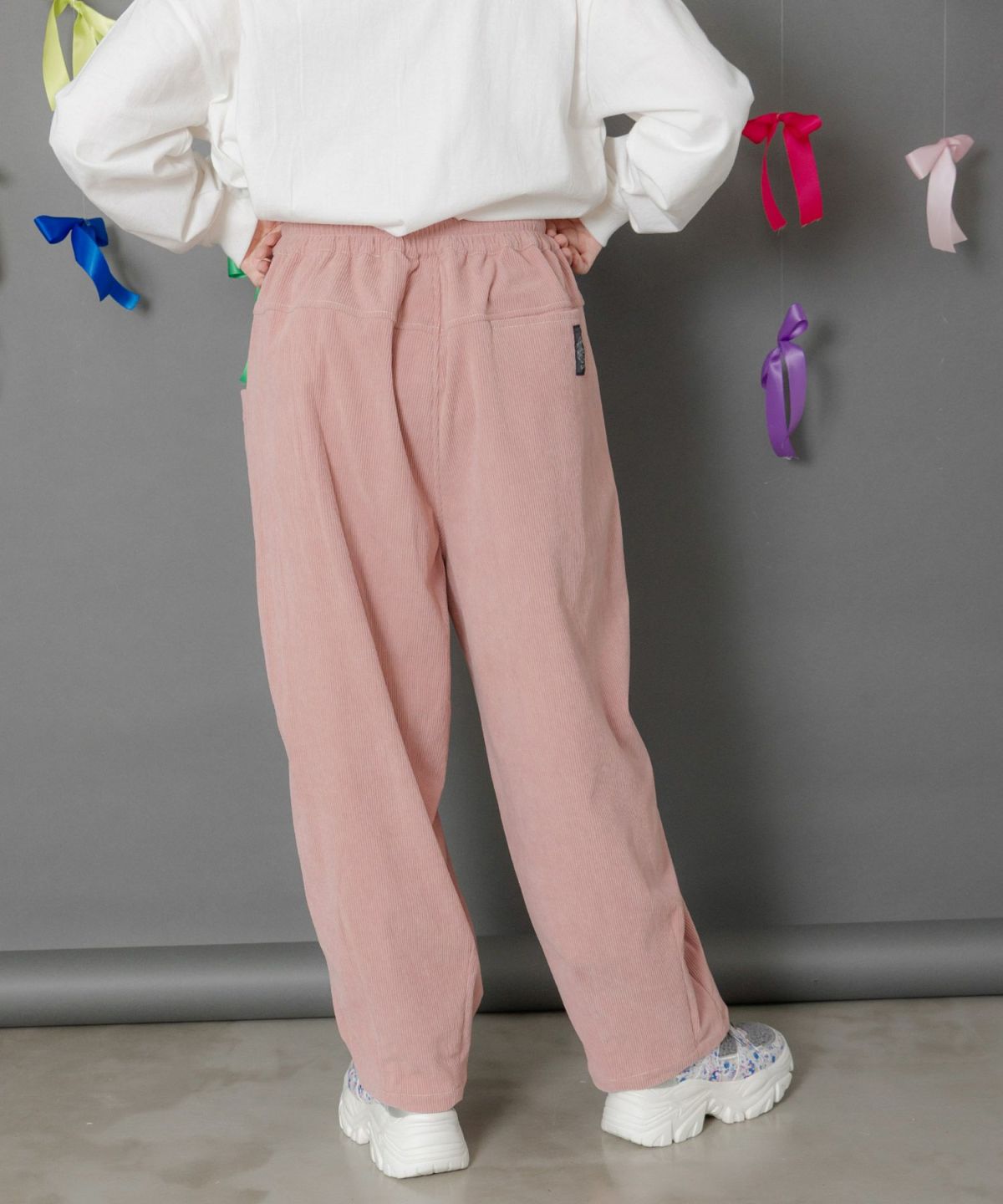 スカラーちゃん刺繍コーデュロイパンツ-6