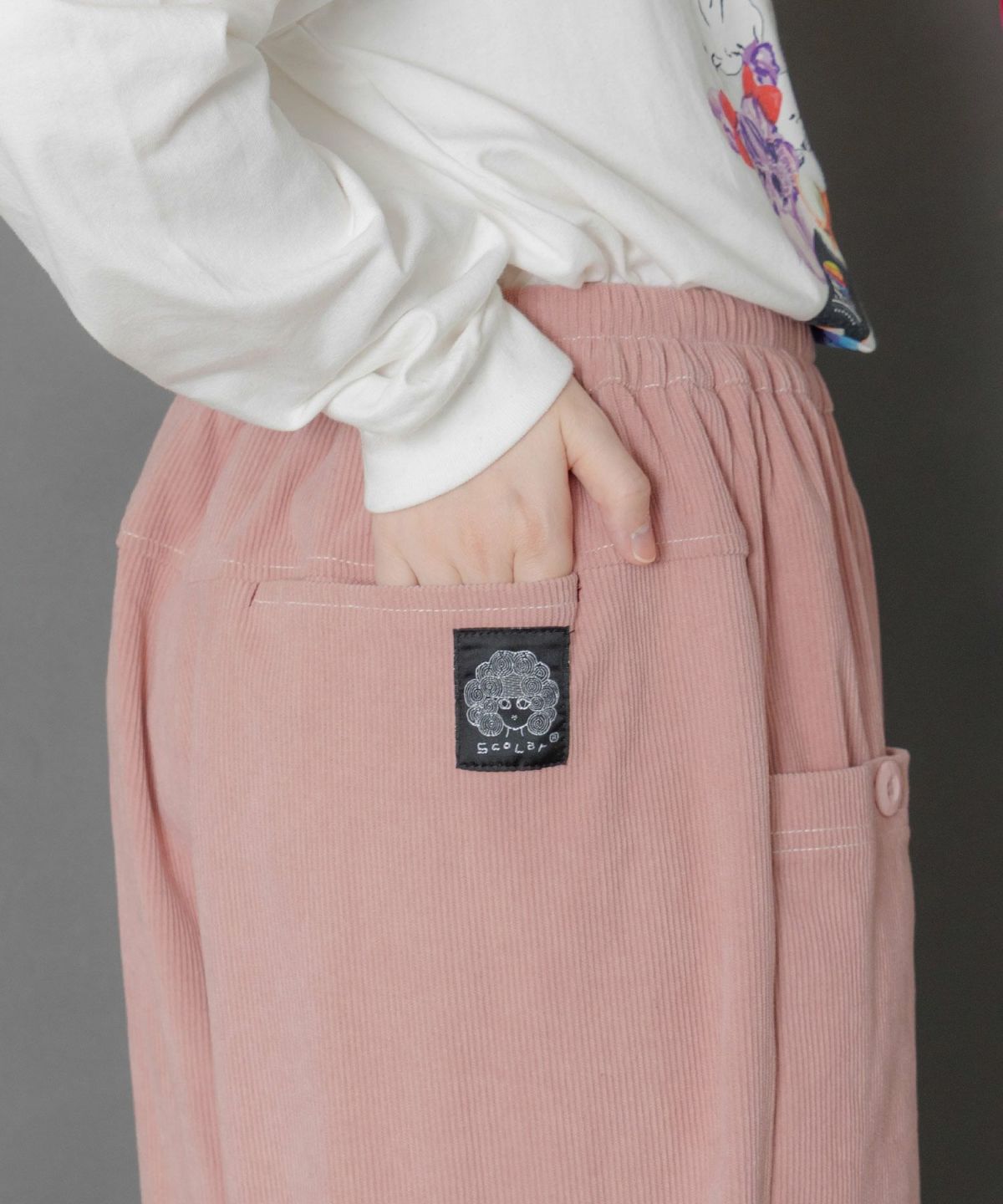 スカラーちゃん刺繍コーデュロイパンツ-7