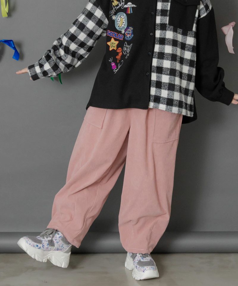 スカラーちゃん刺繍コーデュロイパンツ-9