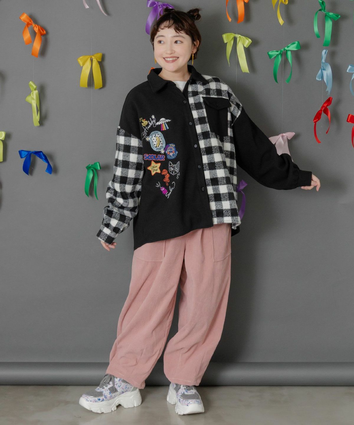 スカラーちゃん刺繍コーデュロイパンツ-10