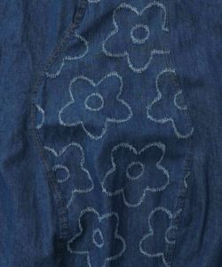 花柄ジャガードデニム×波模様デニムスカート-16