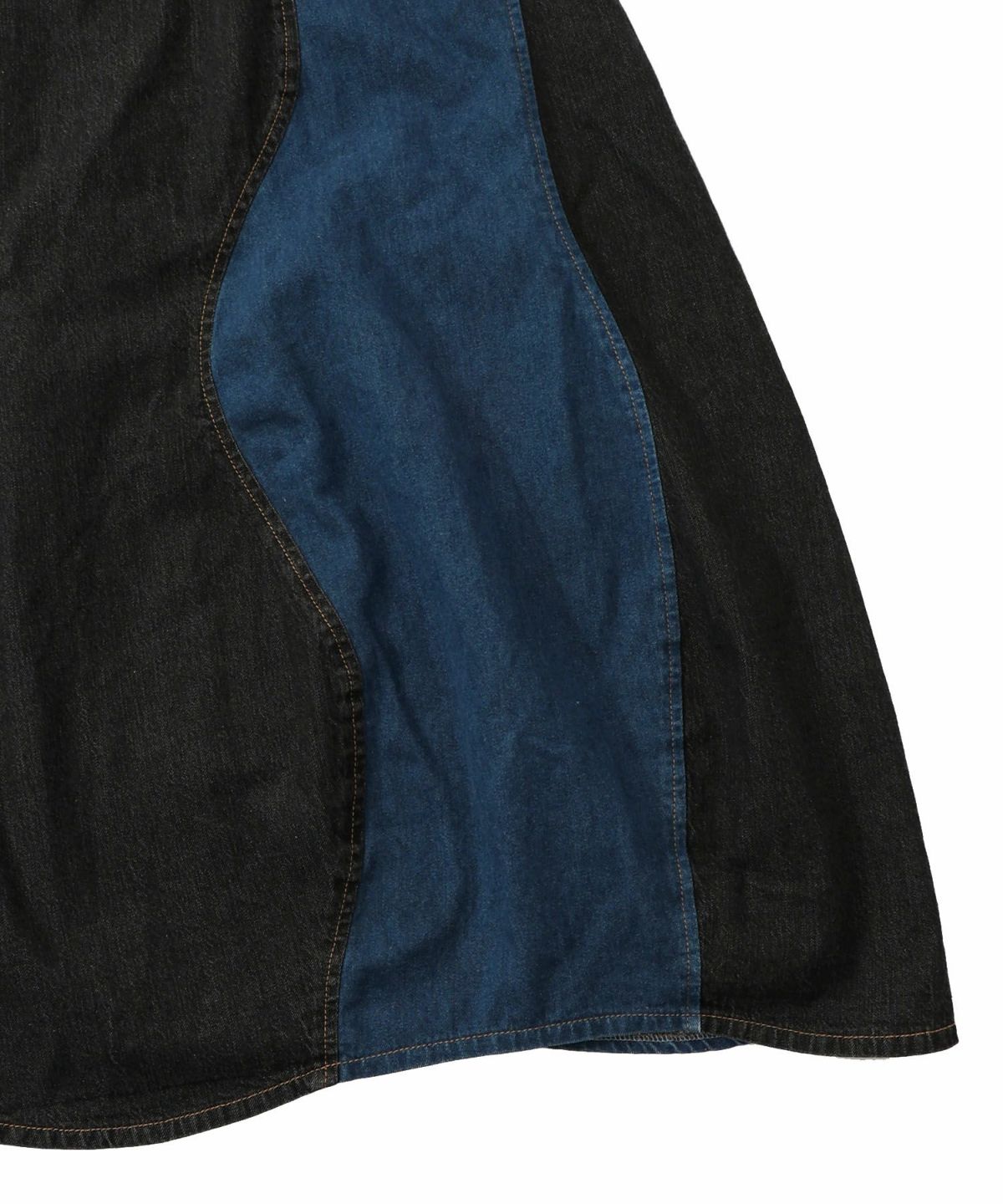 花柄ジャガードデニム×波模様デニムスカート-19