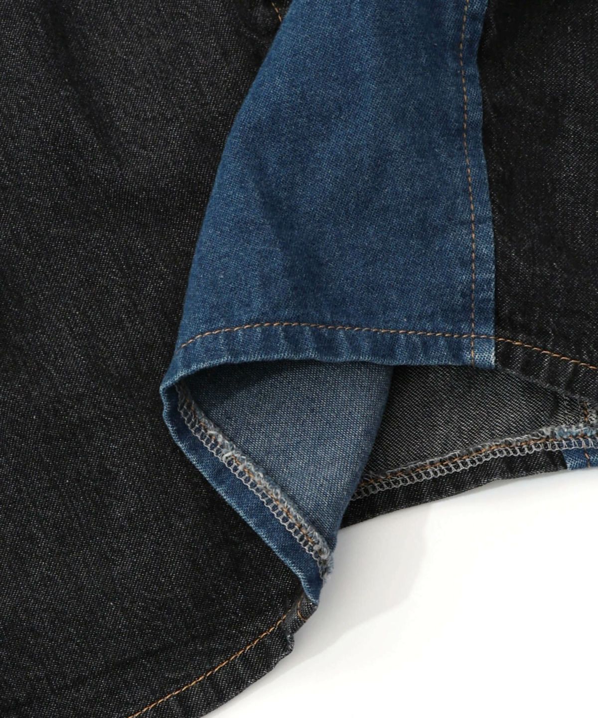 花柄ジャガードデニム×波模様デニムスカート-20