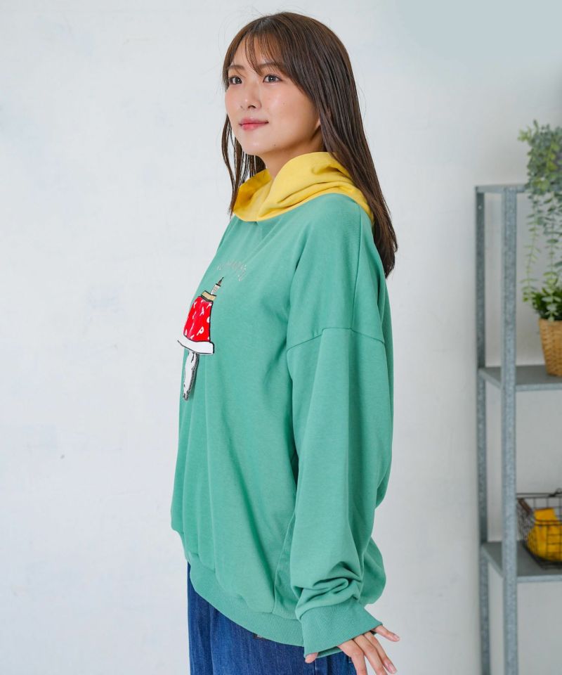 ぐうたらの極み こたつクマフード付きプルオーバー-3