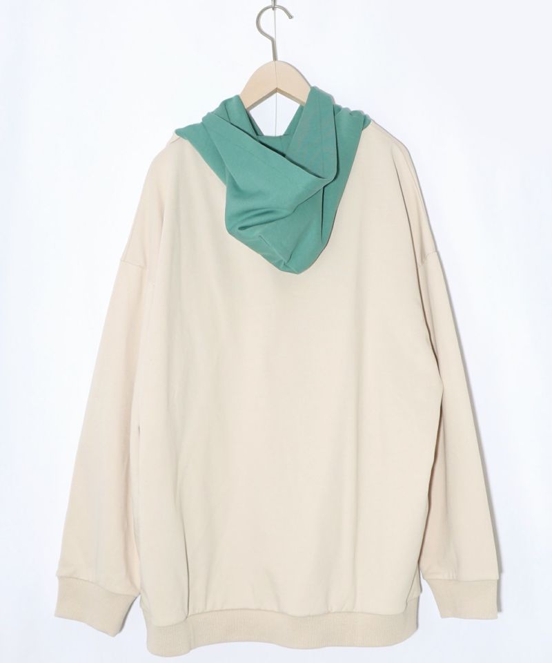 ぐうたらの極み こたつクマフード付きプルオーバー-10