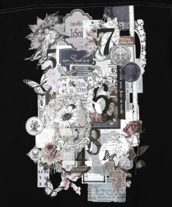 コラージュ柄裏起毛ワンピース-16