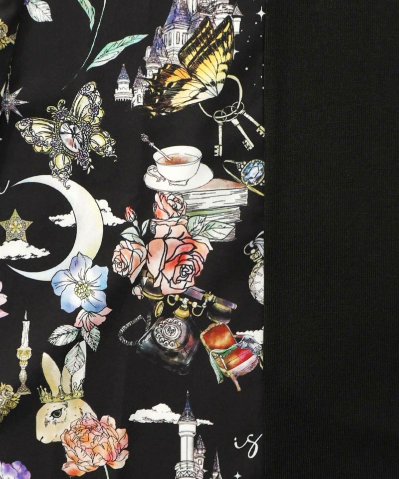 アンティーク柄 3素材切替ロングカーディガン-15