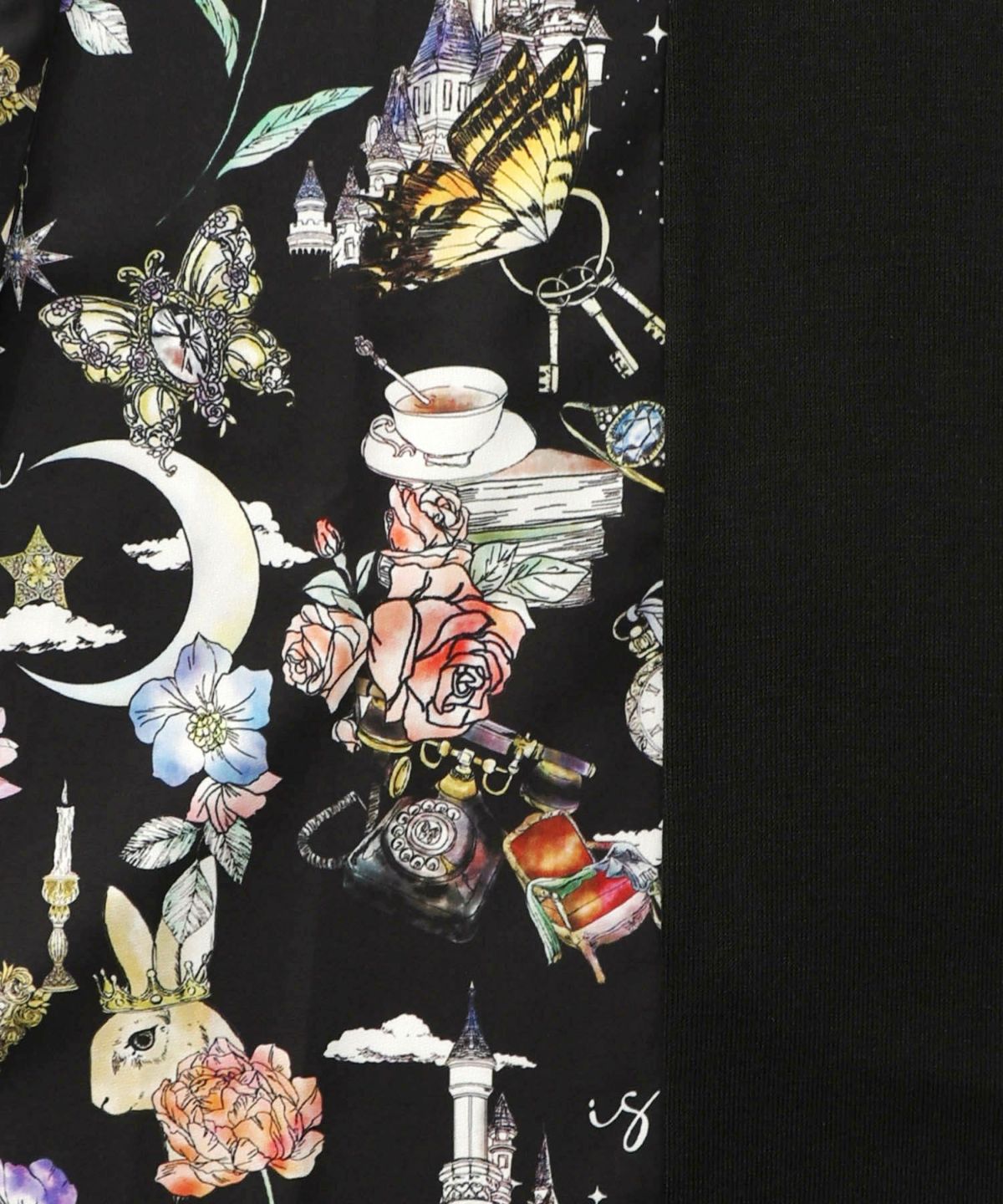 アンティーク柄 3素材切替ロングカーディガン-15