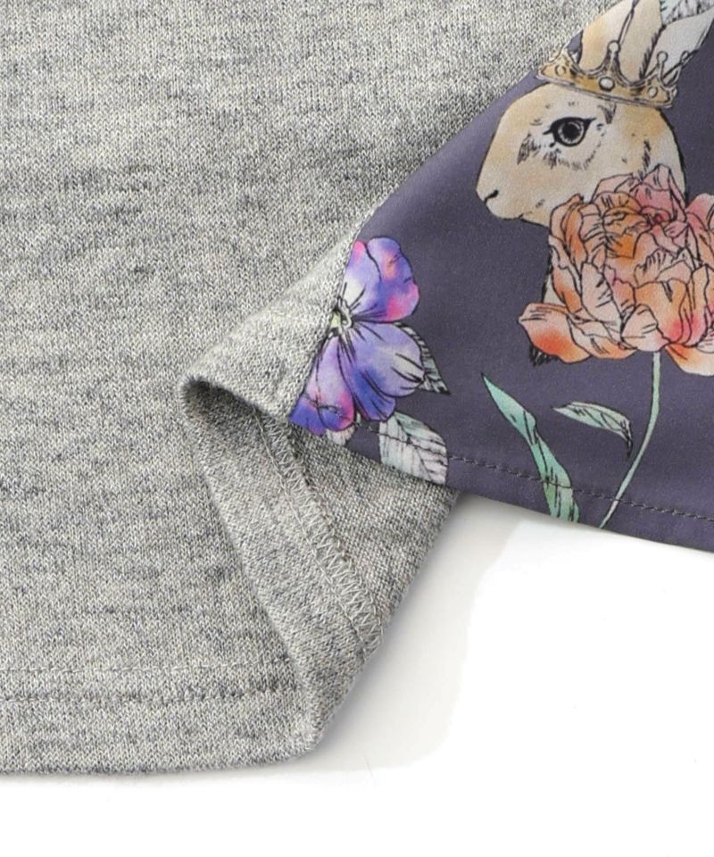 アンティーク柄 3素材切替ロングカーディガン-19