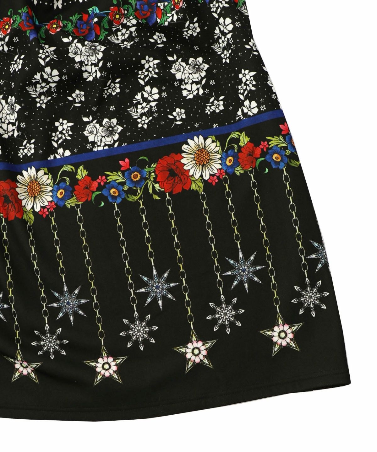 冬のオーナメント×花柄 裏起毛スカート-13