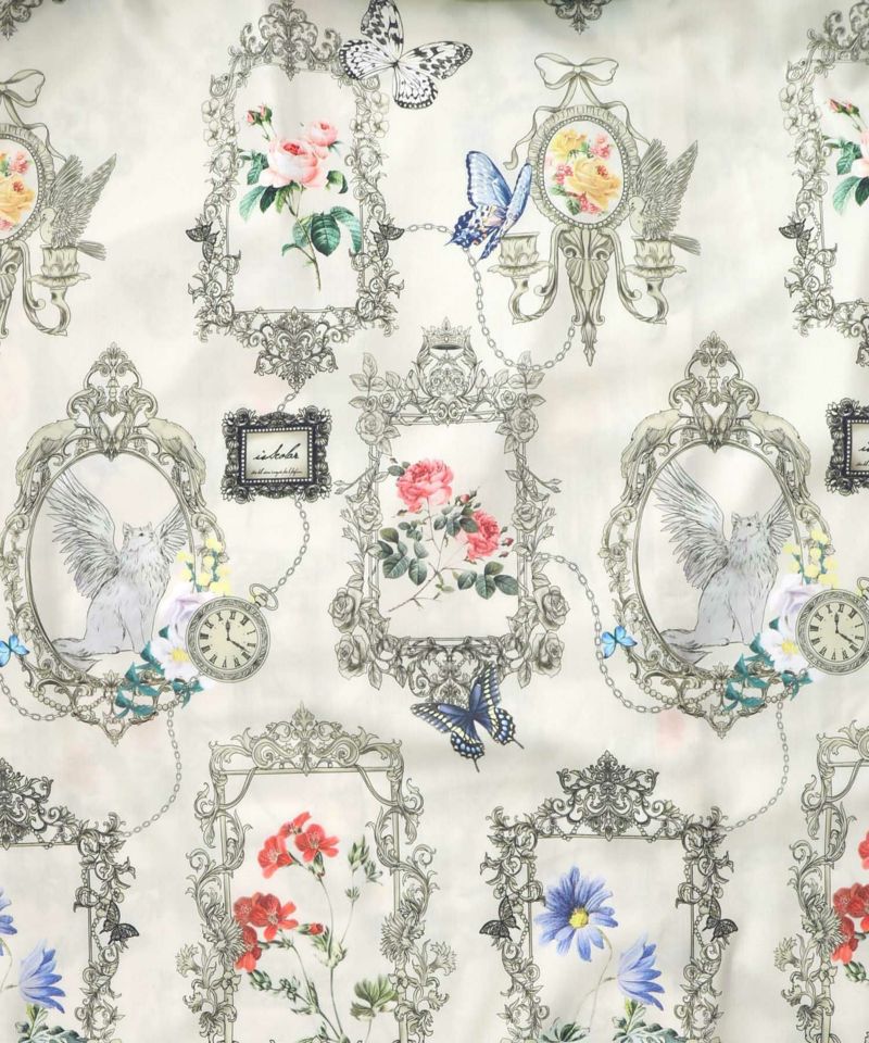 ヴィンテージ風額縁柄シャツワンピース-10